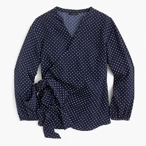 NWT J. Crew Foulard Wrap-Around Top